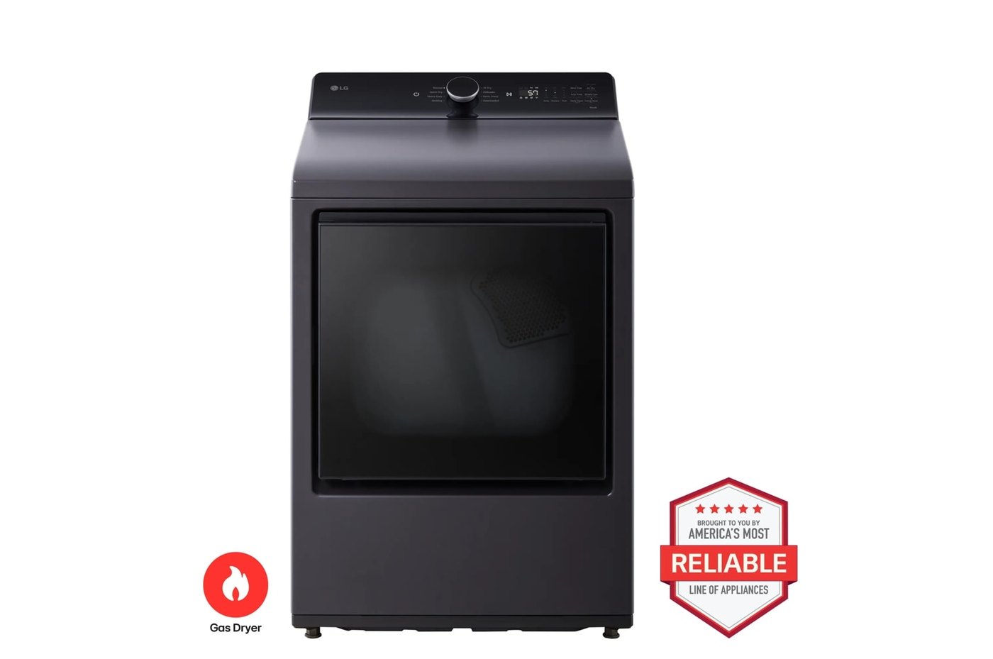 7.3 cu. ft. Ultra Large Capacity Rear Control Gas Dryer with LG EasyLoad™ Door and AI Sensing