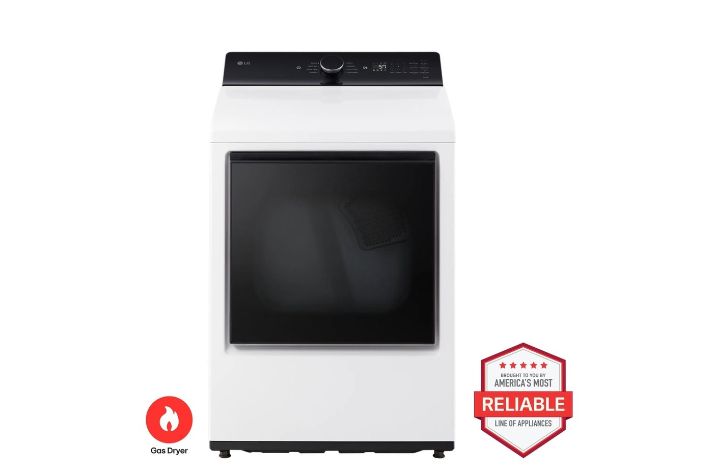 7.3 cu. ft. Ultra Large Capacity Rear Control Gas Dryer with LG EasyLoad™ Door and AI Sensing